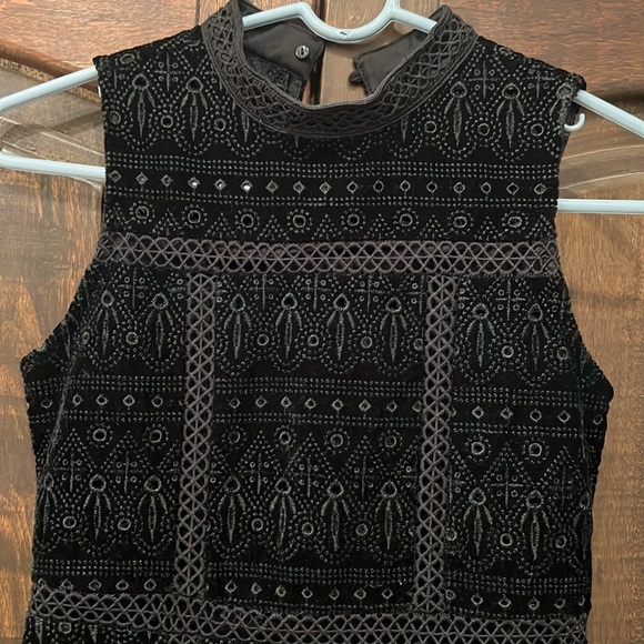 Black Velvet holiday Christmas Cocktail Dress - Girls 12 - Picture 2 of 6